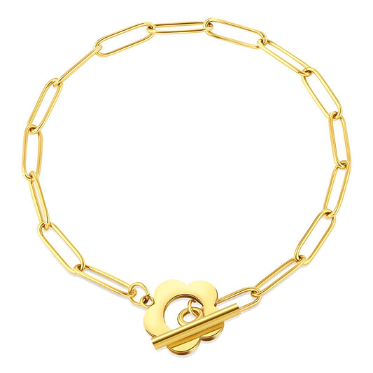 18K Gold Plated Necklace with Durable Stainless Steel Design