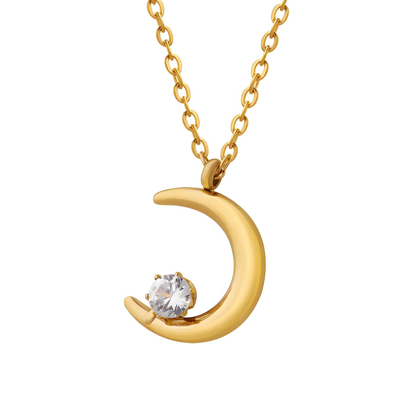 Elegant 18K Gold Plated Necklace with Cubic Zirconia