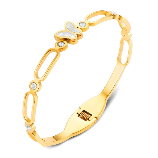 Elegant 18K Gold Plated Bracelet with Cubic Zirconia