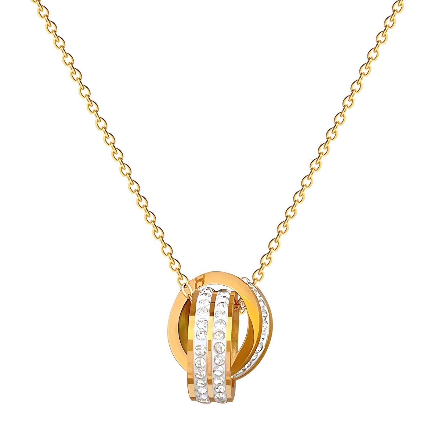 Elegant 18K Gold Plated Necklace with Cubic Zirconia