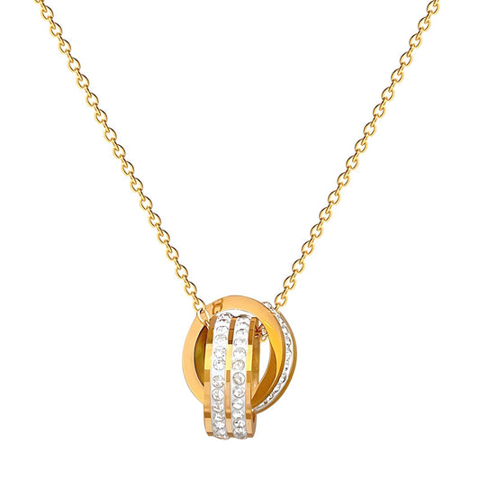 Elegant 18K Gold Plated Necklace with Cubic Zirconia