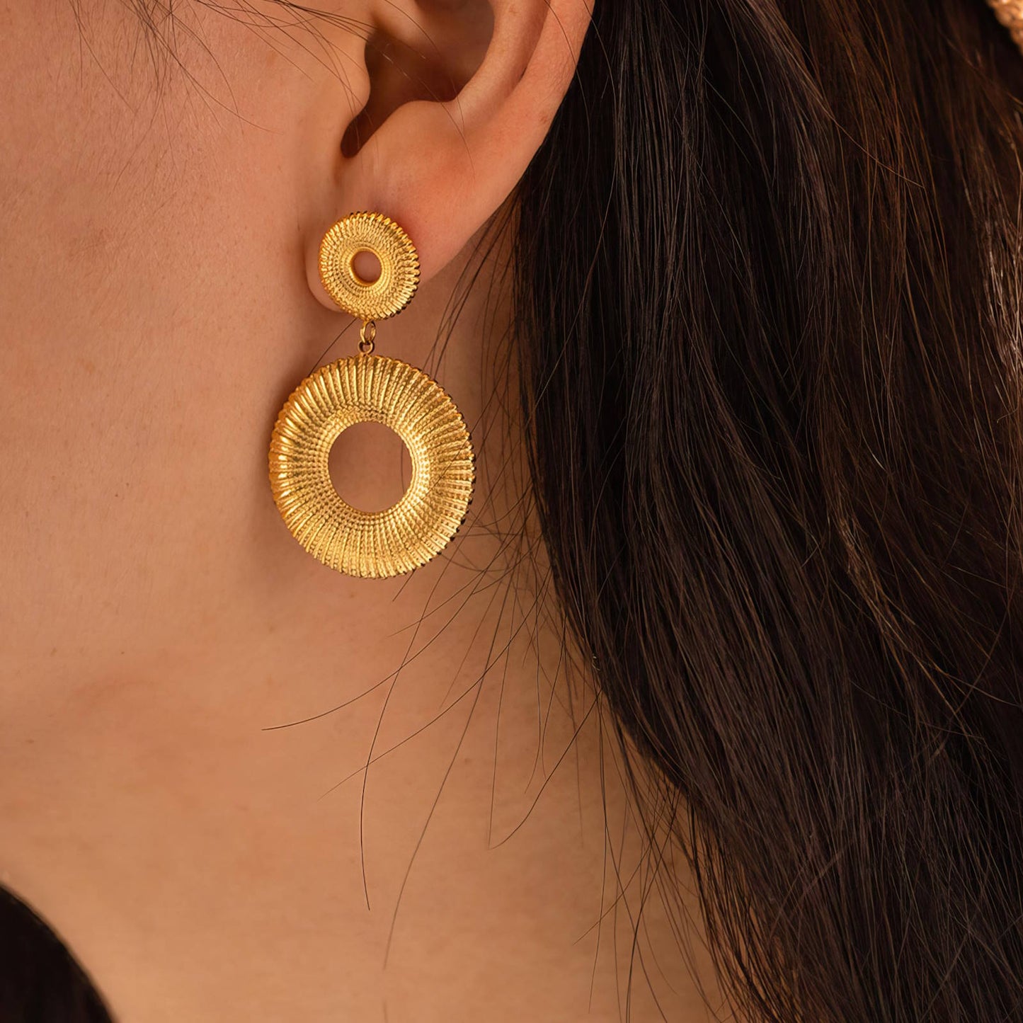 18K Gold Plated Earrings Waterproof Hypoallergenic Style