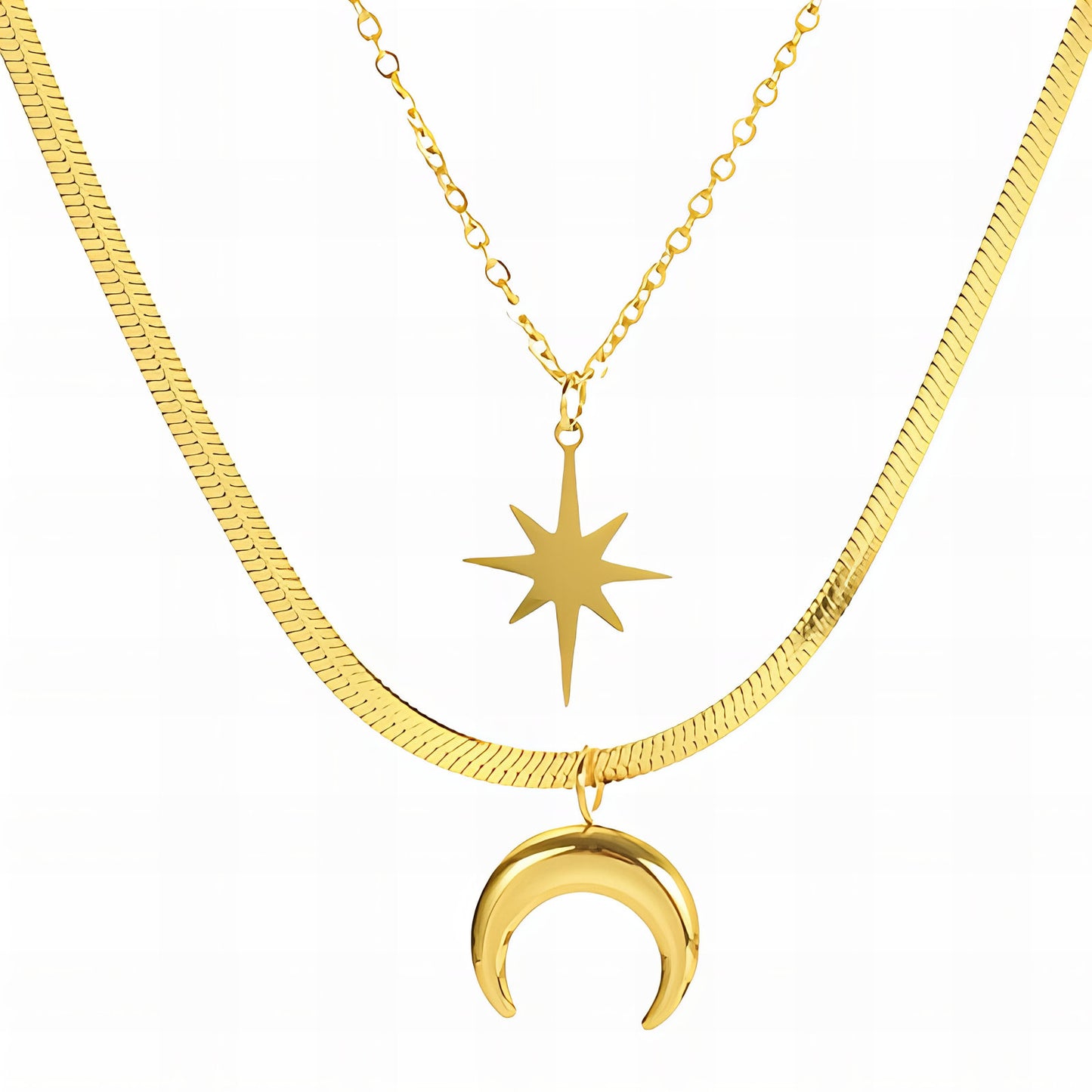 Zodiac Necklace for Women – 18K Gold Plated Layered Pendant Necklace, Waterproof & Tarnish-Resistant Jewelry – Celestial Astrology Gift